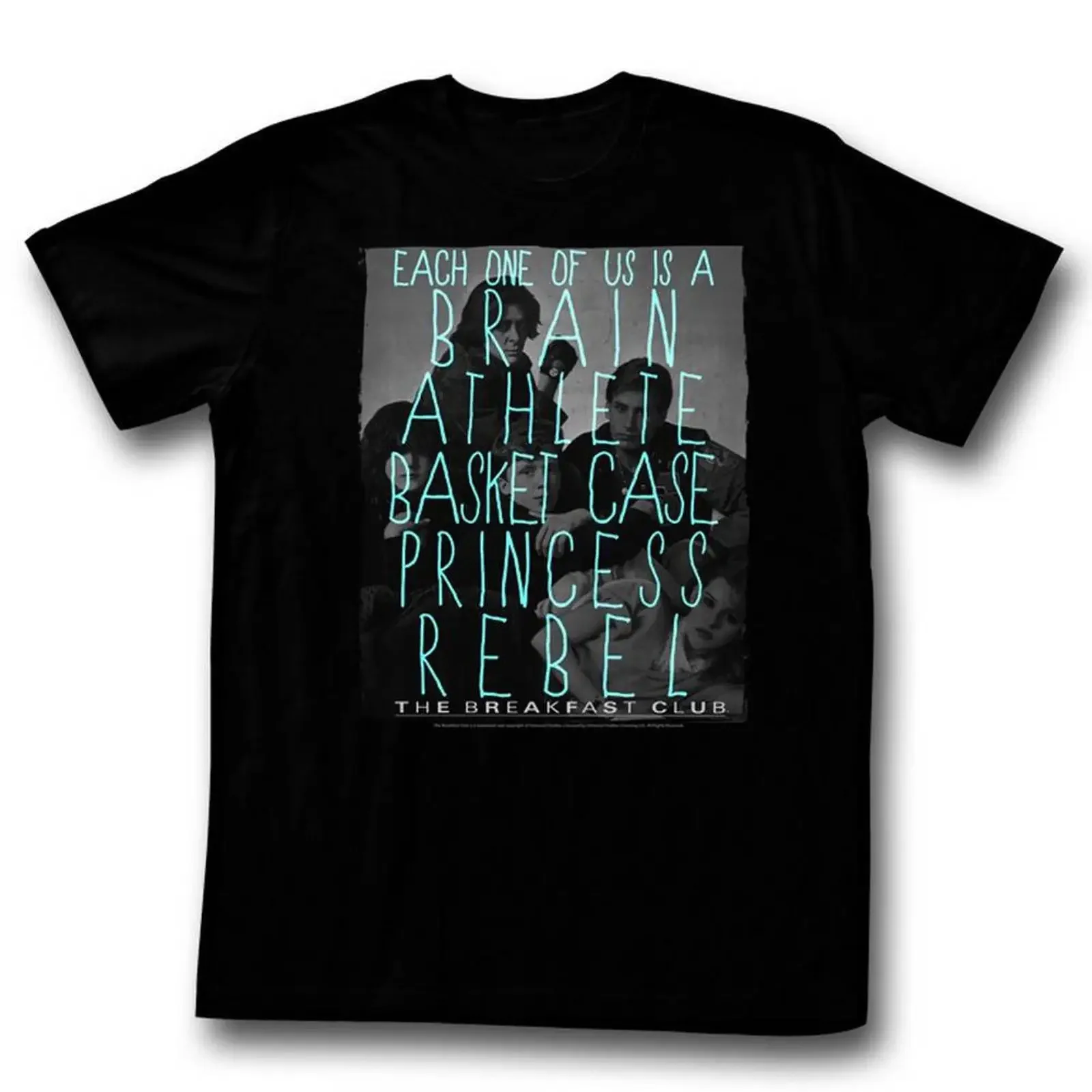 Breakfast Club Each One Of Us Black Adult T Shirt vintage Washed fashion Stretched designer clothes Top For Everyday Wear