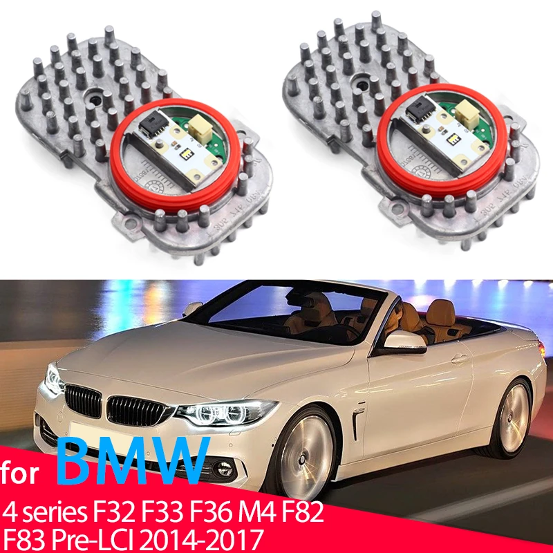 

63117263051 Для BMW 4-й серии F32 F33 F36 M4 F82 F83 2014-2017 DRL, модуль управления передними фарами, светодиодные угловые глаза 1305715084