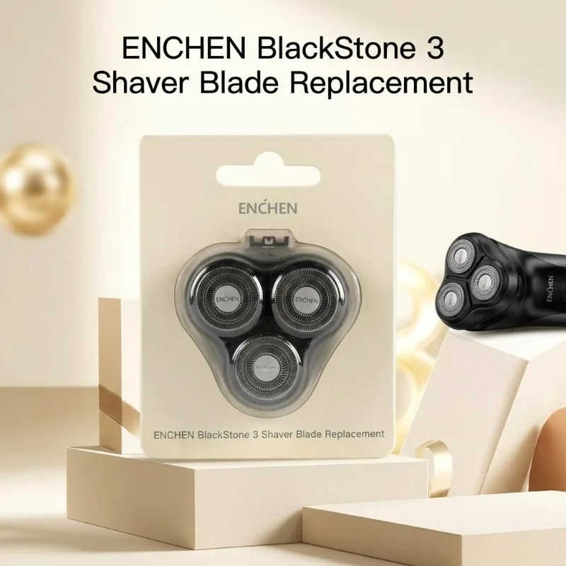 Enchen BR-3 BlackStone 3D Floating Waterproof Replacement Shaver Blade Head For Men, Waterproof & Hypoallergenic