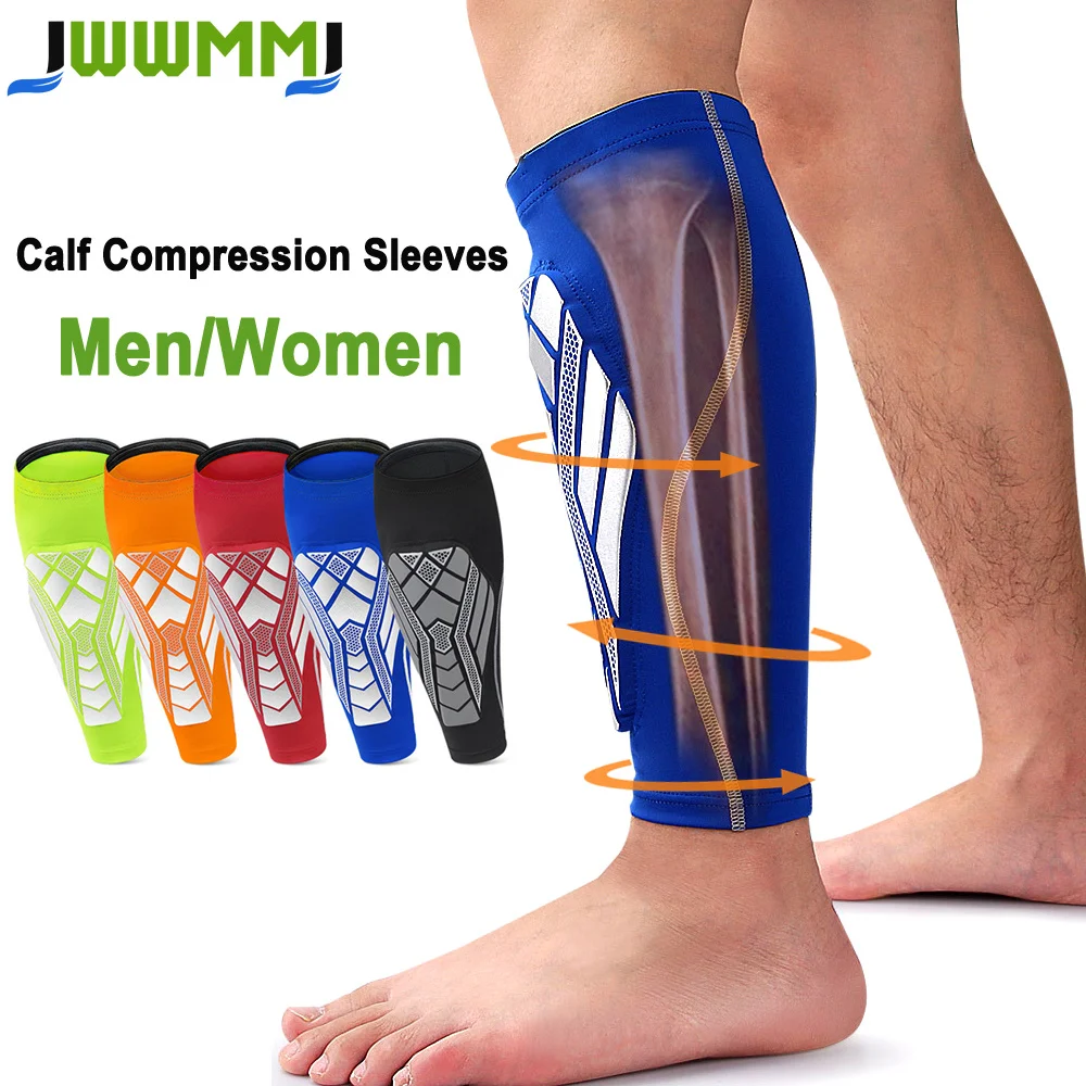 1Pcs Calf Compression Sleeves with EVA Pad for Men Women, Leg Support for Shin Splints, Shin Guards for Running Football