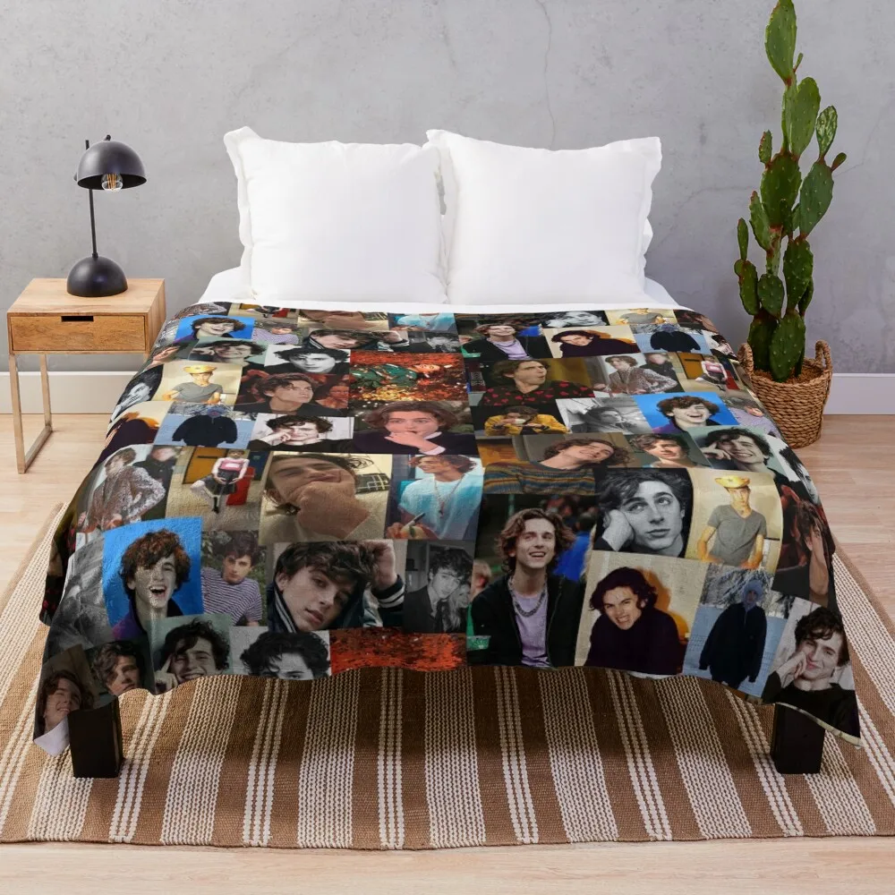 another Timmy collage Throw Blanket Comforter Personalized Gift Plaid Blankets