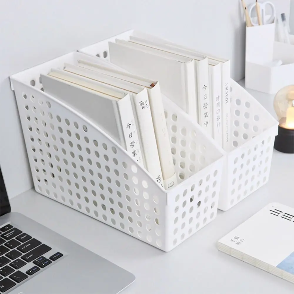 Sundries Storage Box A4 File Storage Box Paper Organizer Minimalism File Organizer Box Desktop Organizer White Document Holder