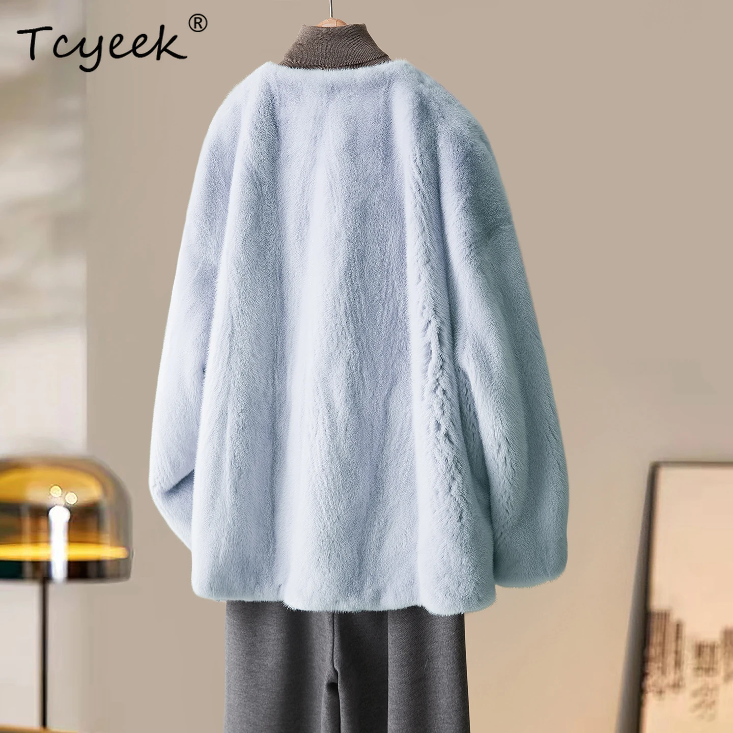 เสื้อโค้ทขนสัตว์แท้สุดหรูสำหรับผู้หญิง เสื้อผ้าฤดูหนาว แจ็คเก็ตขนสัตว์แท้ อุ่นสบาย ทำจากขนมิงค์แท้ทั้งตัว เสื้อโค้ทผู้หญิงรุ่นใหม่ล่าสุด ประจำปี 2025