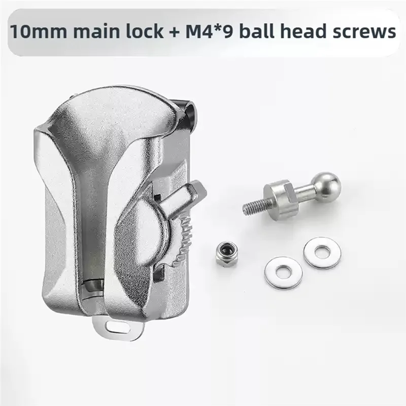 Abrb-bloqueio duplo 10mm junta esférica para ferramentas elétricas profissional gancho de suspensão rápida para ferramentas de carpintaria de madeira fivela de cintura