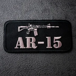 AR-15 Size:10x4.8cm Embroidery Patches for T-shirt Iron on Stripes Appliques Clothes Stickers Sew on Badges