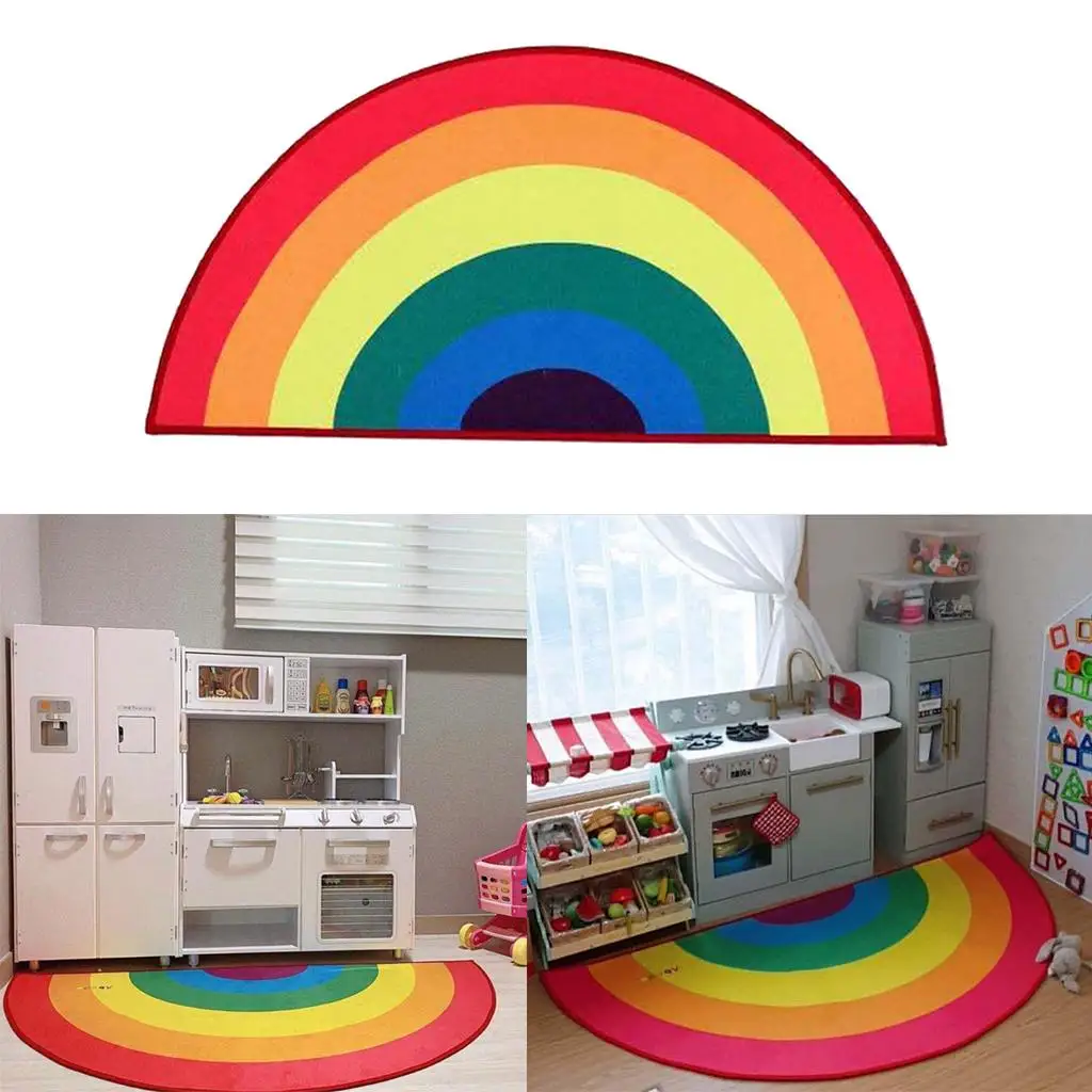 

Rainbow Amat, Floor Rug, Non-Slip Floor Mat Home Carpet Photo Props