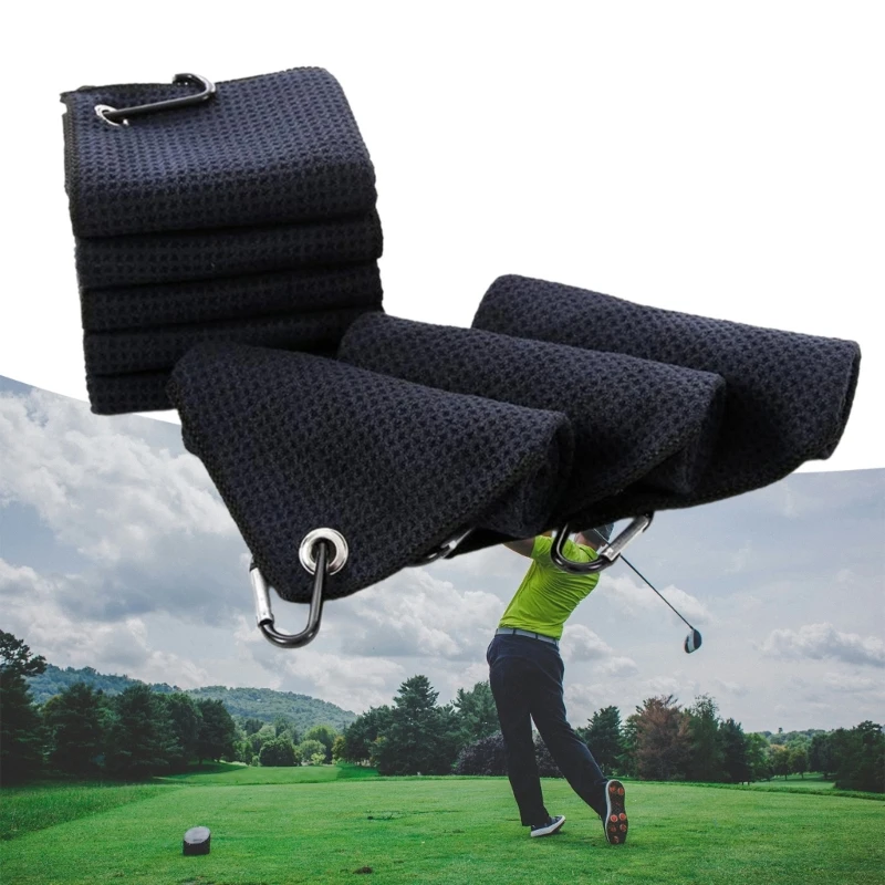 

Golf Towel Microfibers Golf Ball Towel with Carabiner Clip Golf Towels for Golf Bag Golf Course Exercise Campings Gym 24BD