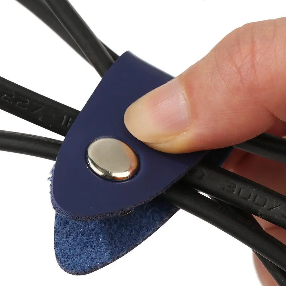 Protector Wire Ties Wrap Wire Organizer Data Line Leather Cable Straps Cord Holder Organizer Cable Management Cable Winder