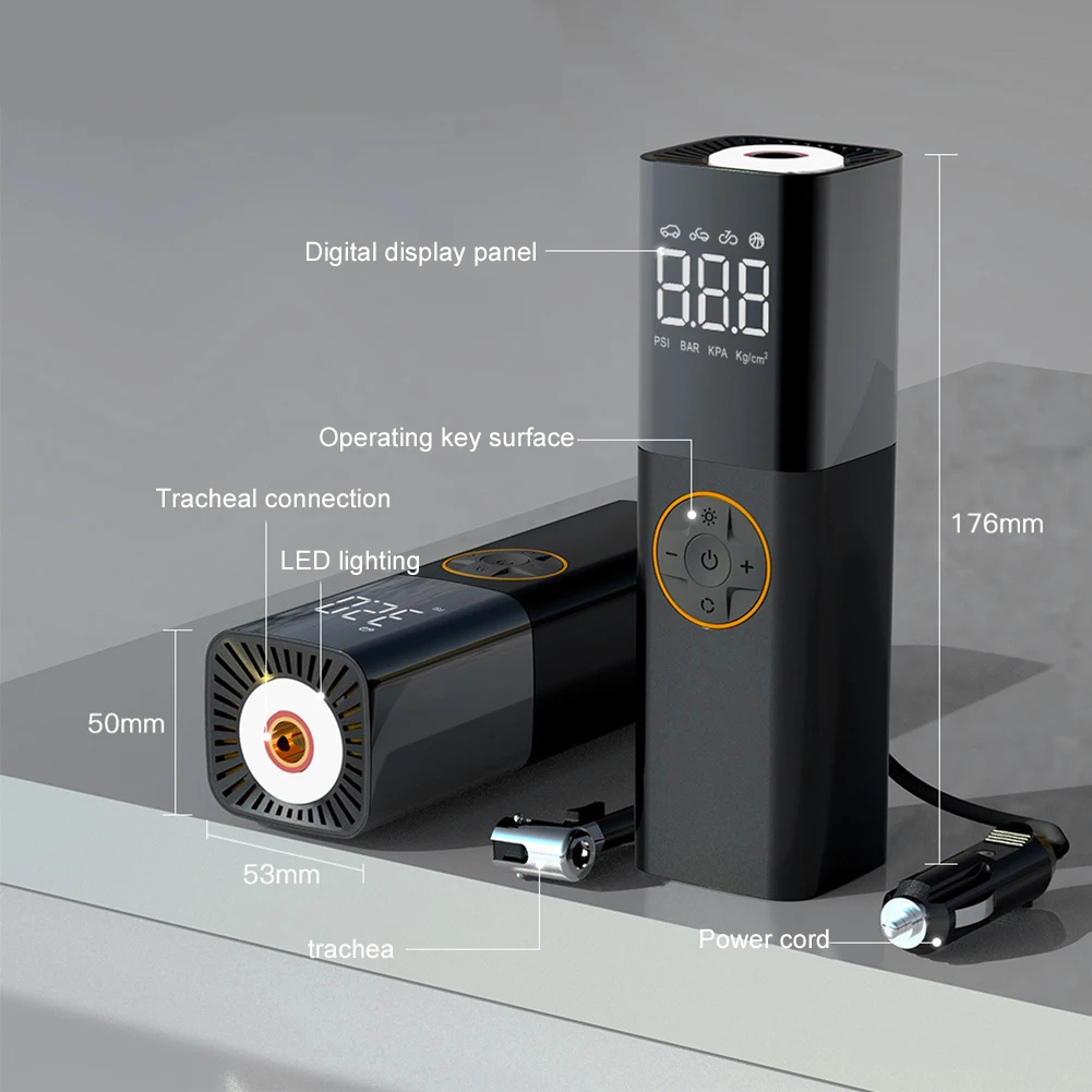 

150Psi Car Air Compressor Pump Digital Display Car Tire Inflator with LED Light Inflator Pump for Auto/Motorcycle/Balls/Bicycle