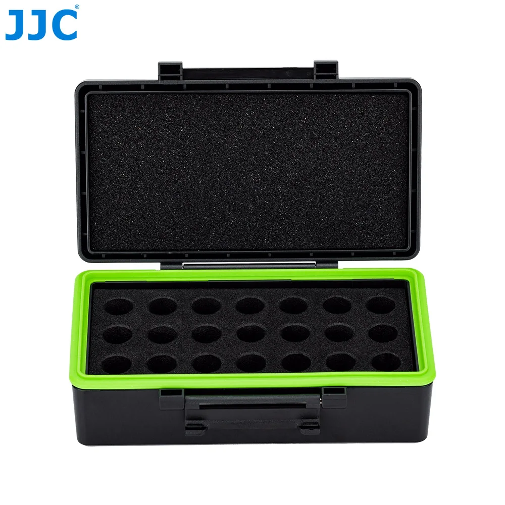 JJC 21 Slots 23A/ VA23GA/ A23/ MN21/ V23GA/ 27A/ VA27GA/ A2/ MN2/ V27GA Battery Organizer Case, Waterproof Hard Case Battery Box