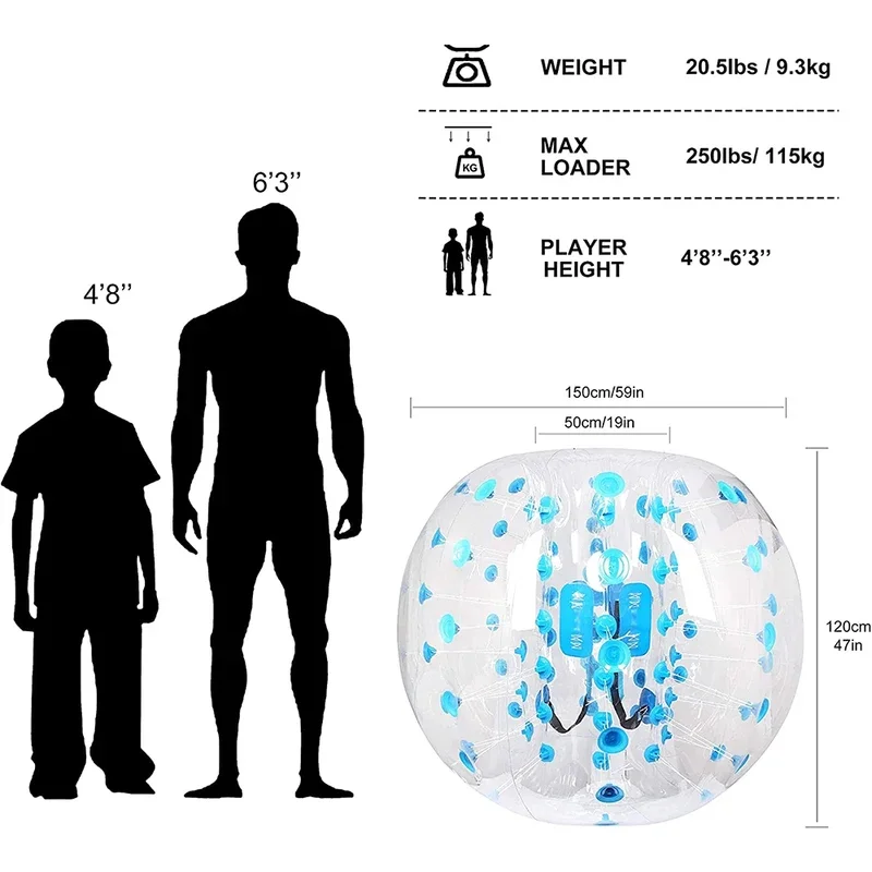 Frete grátis atacado bola amortecedora inflável bola zorb bolha futebol 1.2/1.5m bola de futebol bolha para crianças adultos