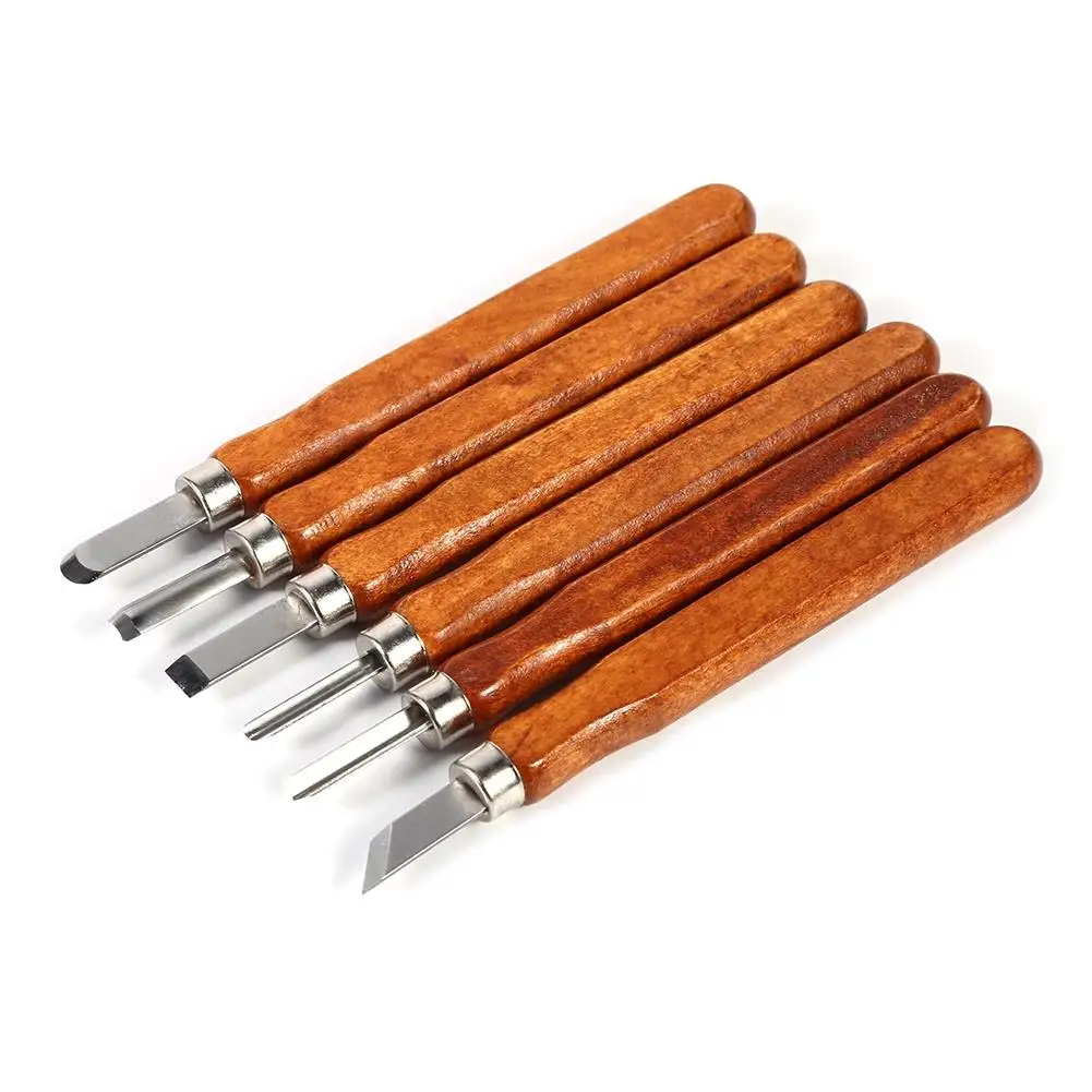 Mini conjunto de cinzel para escultura em madeira, ferramentas de aço com portátil para projetos de artesanato diy