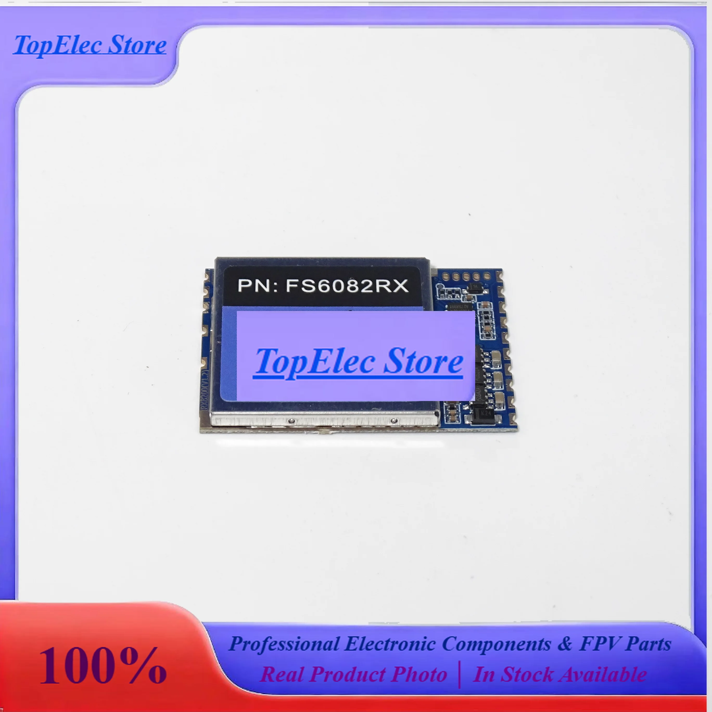 TopES8.2GHz VRX SPI Mode FS6082RX (6000MHz-8260MHz) Receiver Module RSSI Supports Secondary Development 8.2G