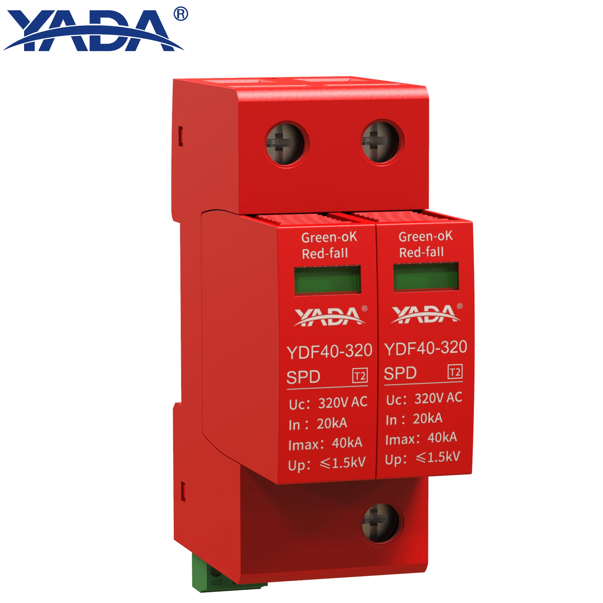 

YADA SPD Surge Protector 320V AC, 20kA~40kA DIN Rail, 2P Single-Phase TN / 4P Three-Phase TN Options