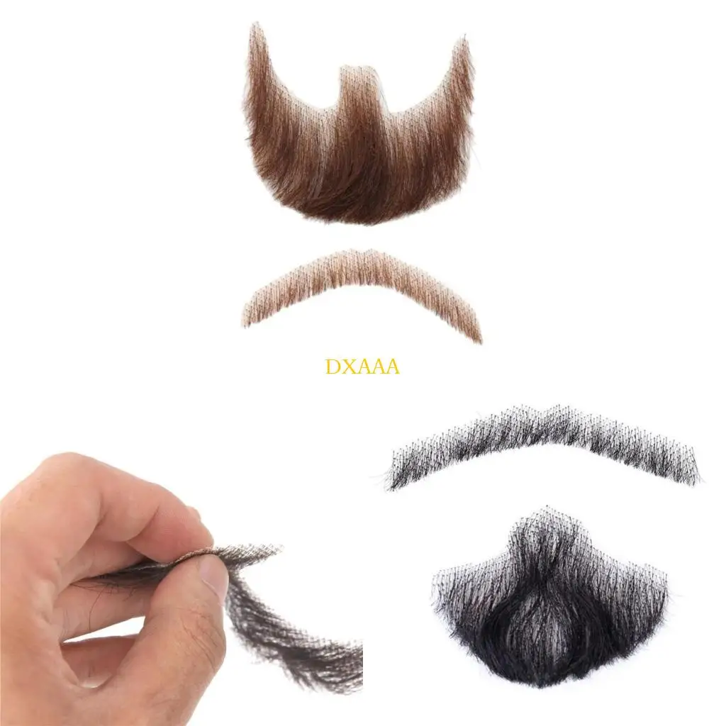 DXAA False Beards Realistic Costume Beard False Mustache for Halloween Cosplay