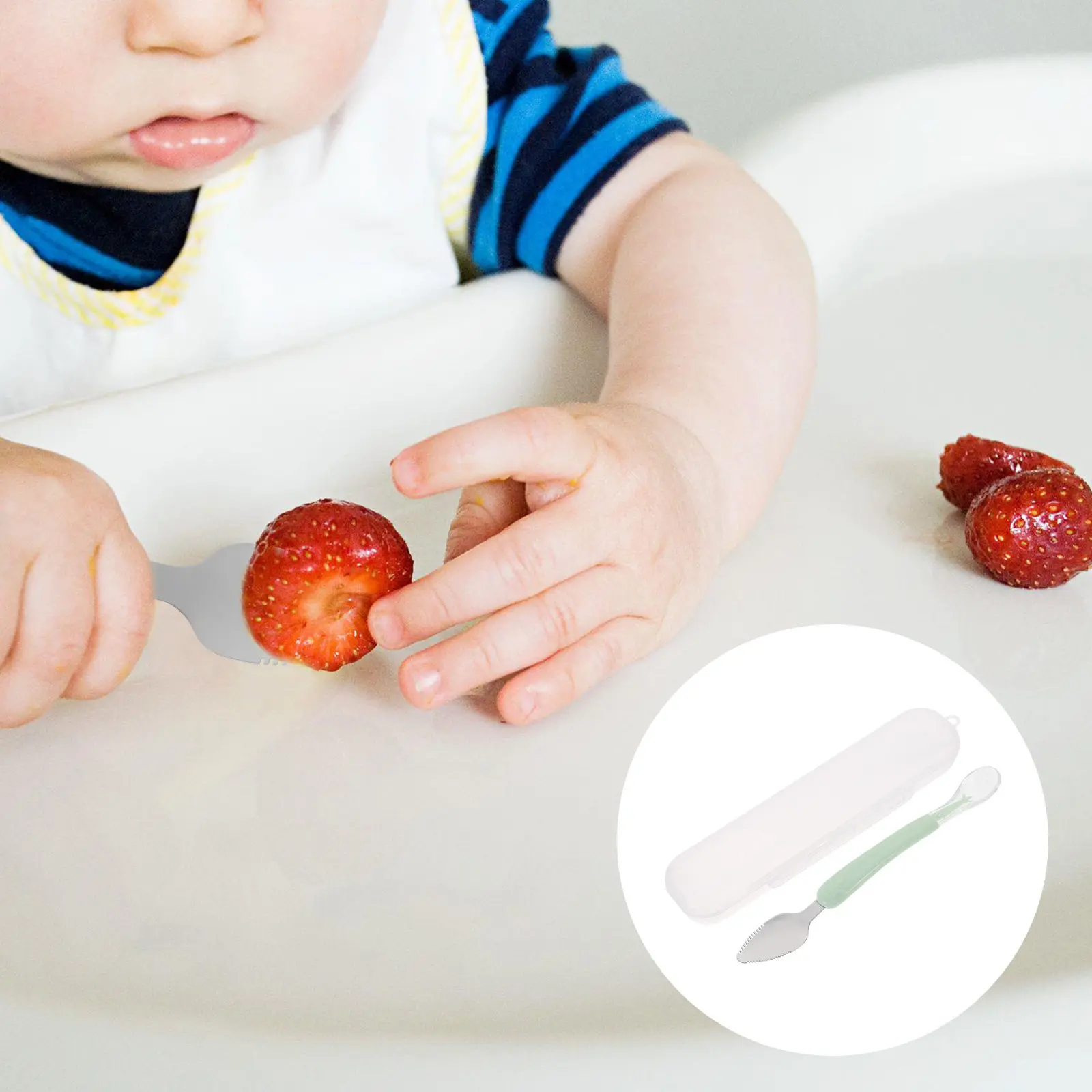

Baby Scraping Spoon for Fruit Puree and Baby Food Mud High Temperature Sterilizable Ergonomic Bilateral Round Design Safe Oral