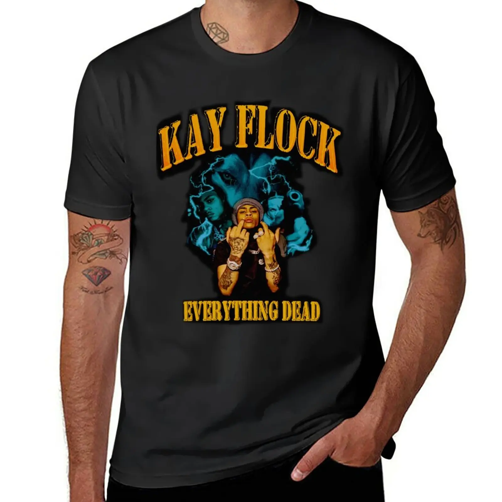 New Kay flock graphic Bootleg Design T-Shirt shirts graphic tees Short t-shirt graphic t shirts slim fit t shirts for men