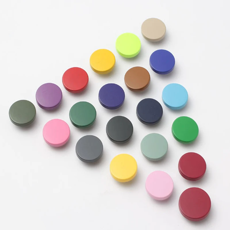 Hot 20 Sets Metal Buttons Leather Snap Fasteners 12.5mm Round Color Button No Sewing for Clothes, Jackets, Jeans