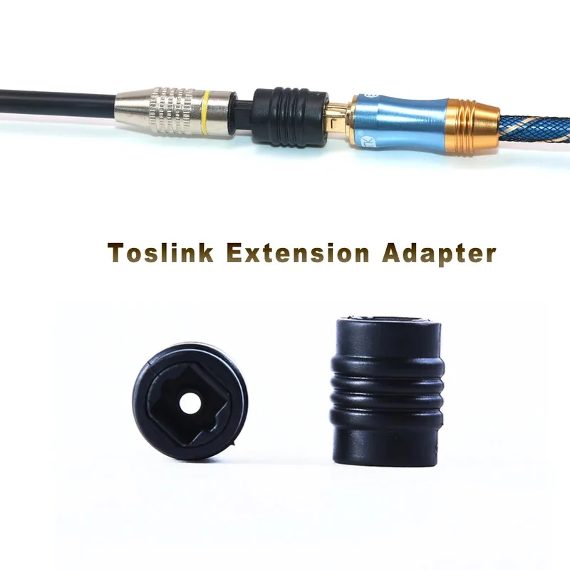 Toslink تمديد مقرنة محول المقبس الصوت البصري الرقمي أنثى إلى أنثى كابلات الموصلات