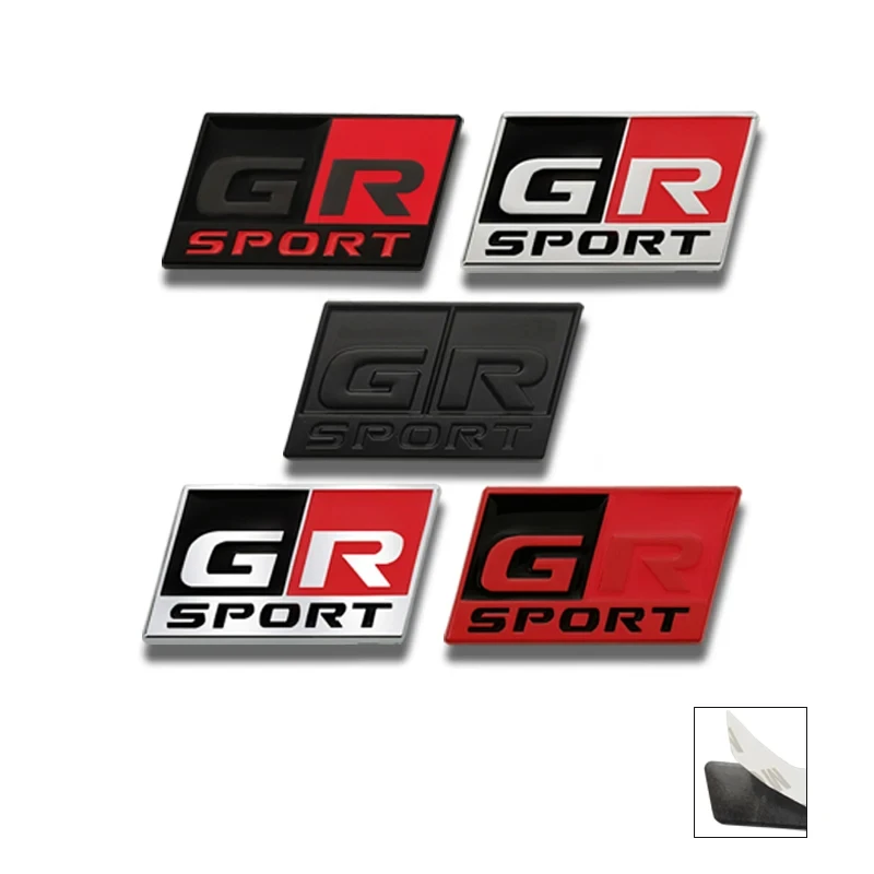 For Toyota sport GR Sport RAV4 Avensis Prado Prius Auto Accessories 3D Metal Car Sticker Logo Labeling Emblem Badge Decals