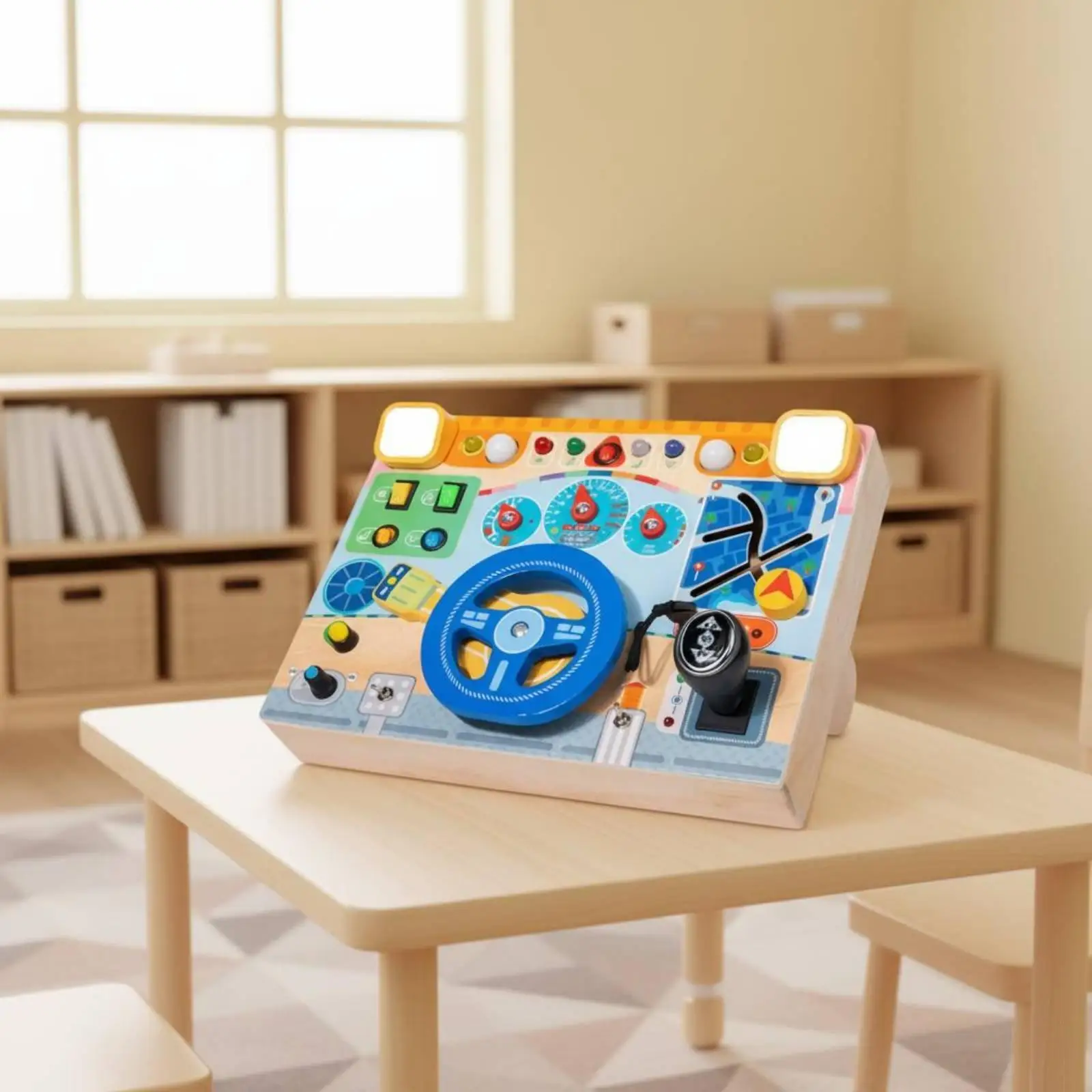 Wooden Busy Board Car Hands-on Practice Wooden Screw Board Fine Motor Skills Educational Toy for Kids, Toddlers
