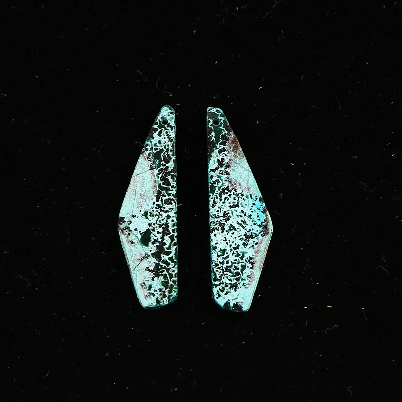 B&F African Turquoise  Earring Beads for Jewelry Making, Handmade Natural stones beads, Stones for jewelry Making Supplies