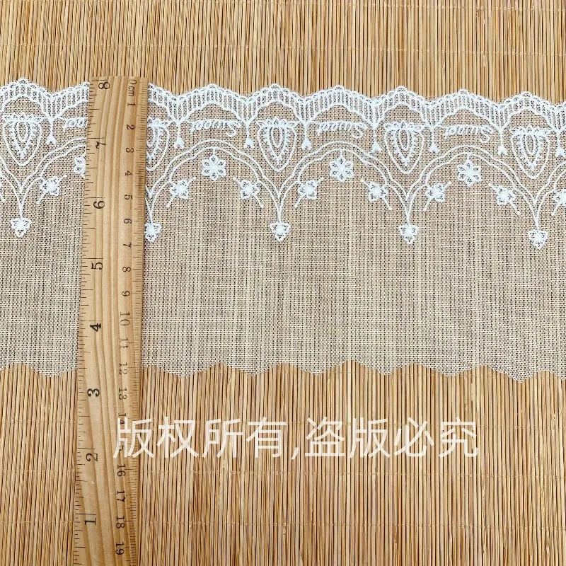 Milk Fiber Lace Trim Strawberry Embroidery Net Lace Sewing Dress Skirt Handmade Sewing Trim Lace DIY Craft Supplies Wedding Gown