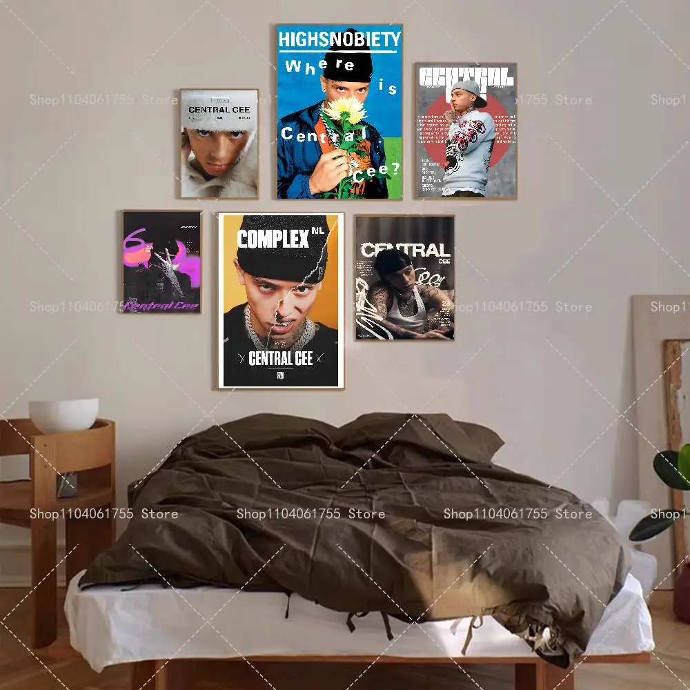 Singer C-Central C-Cee Poster Self-adhesive Art Waterproof Paper Sticker Coffee House Bar Room Wall Decor