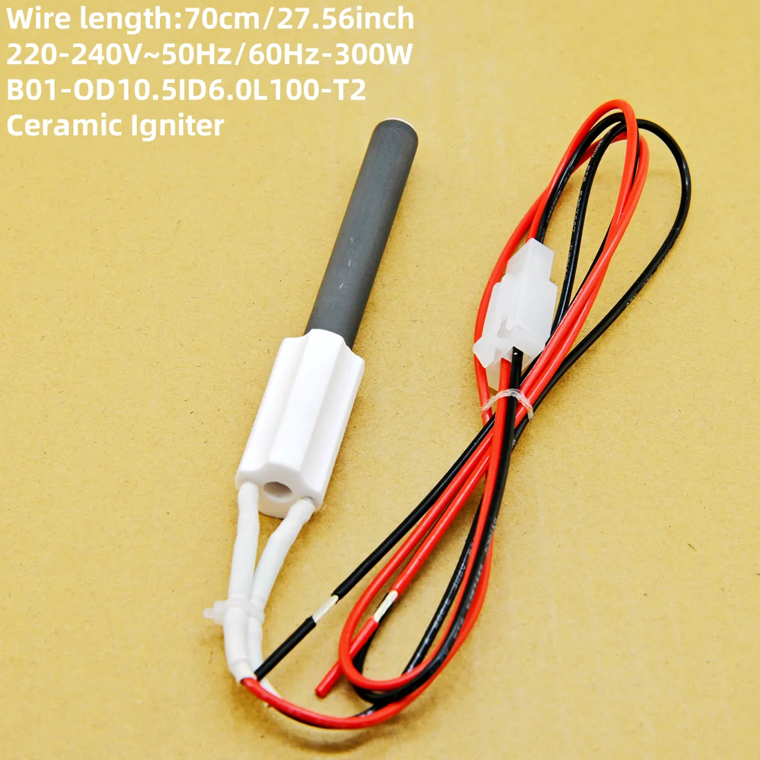 

Ceramic Igniter 220V300W ignites particles within 30 seconds heats barbecue stove, resistant to dry burning long service life