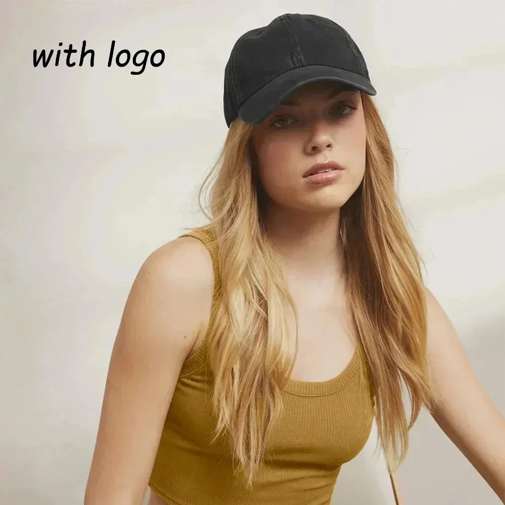 

Yoga Baseball Hat Washed Casual Hat Vintage Water Embroidered Logo Washed Solid Color Cowboy Baseball Hat