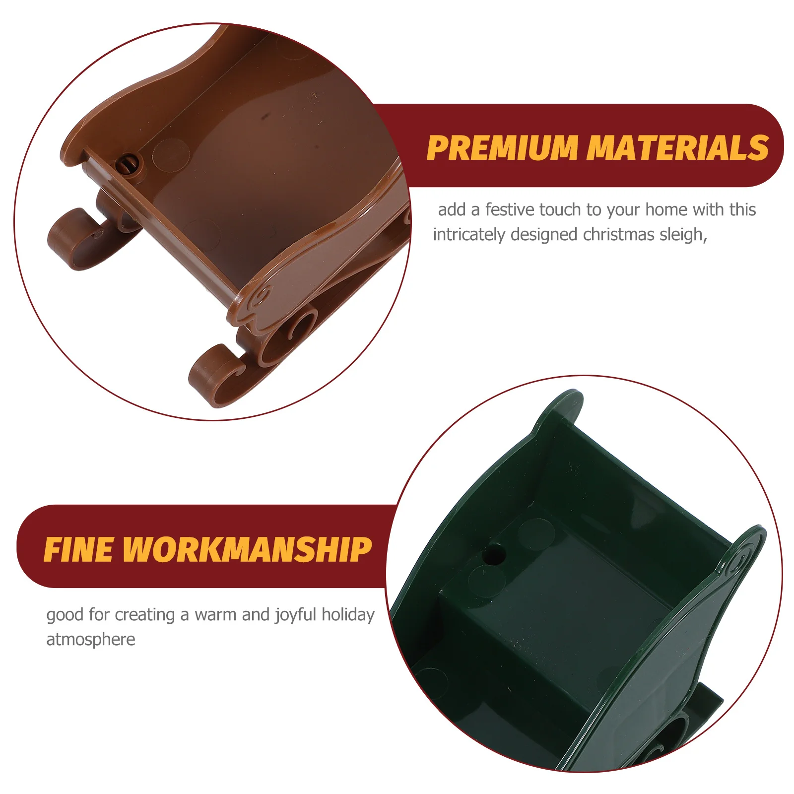 3 قطع من زينة مزلقة عيد الميلاد بتصميم فريد من نوعه على سطح الطاولة لتزيين الرف لمستلزمات حفلات العطلات زلاجات عيد الميلاد