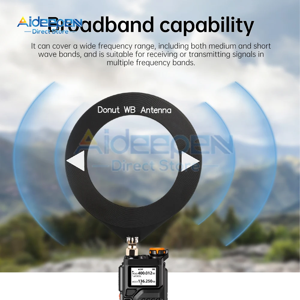 1 adet Mini Dairesel Anten AM MW SW Döngü Anten 4 MHz-24 MHz 500 kHz-2000 kHz Donut Orta Kısa Dalga Anten Radyo için