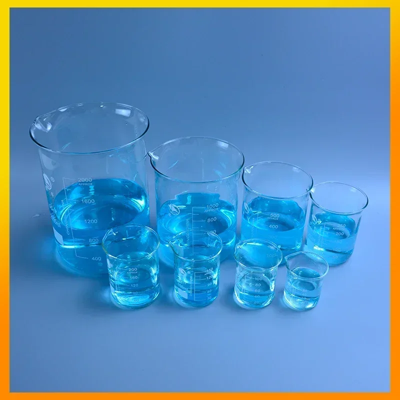 3pcs/set ( Glass Beaker Chemistry Experiment Labware For School Laboratory Equipment