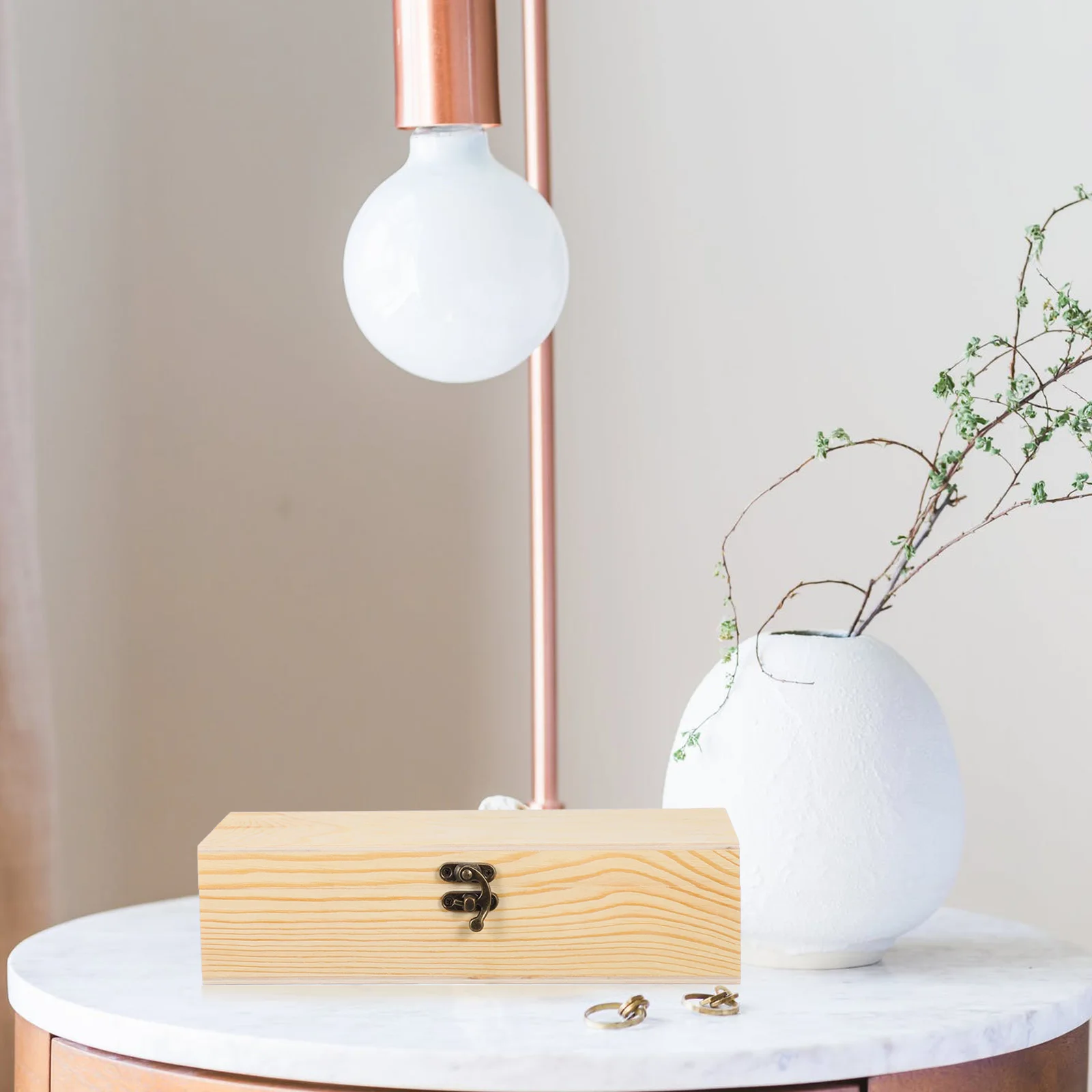 

1Pcs Wooden Jewelry Organizer Storage Box 4 Compartments for Rings Earrings Creative Gift Holder Jewelry Storage Box