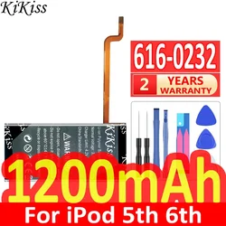 1200mah KiKiss Powerful Battery 616-0232 6160232 For iPod 5th Video 60GB 80GB 6th gen Classic Thick 160GB