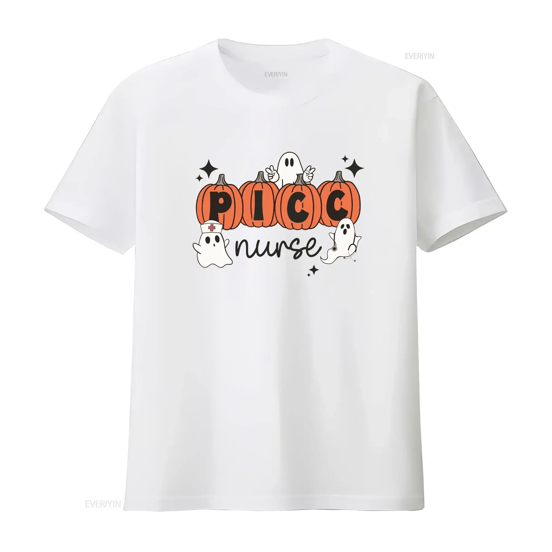 PICC Halloween T Shirt Boo Crew Nurse Spooky Peripherally Inserted Central Catheter vintage Washed Comfortable designer clothes