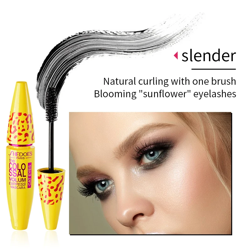 SHEDOES 1PCS-5D mascara épais, long, bouclé, naturellement imperméable, facile à démaquiller