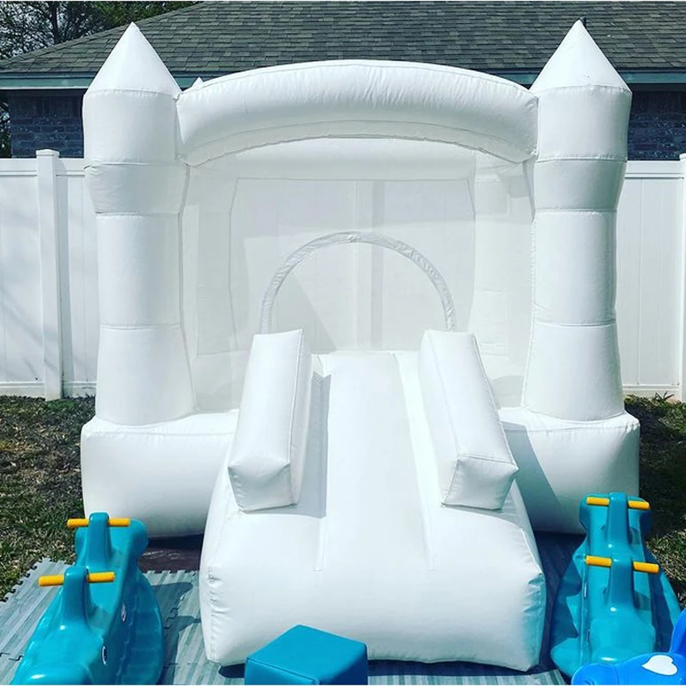 8ft 2,5 m Mini Weiß Kinder Jumper Weiche Spielen Bounce Haus mit Ball Pit Pool für Kleinkind Hochzeit Geburtstag Springen luftballons