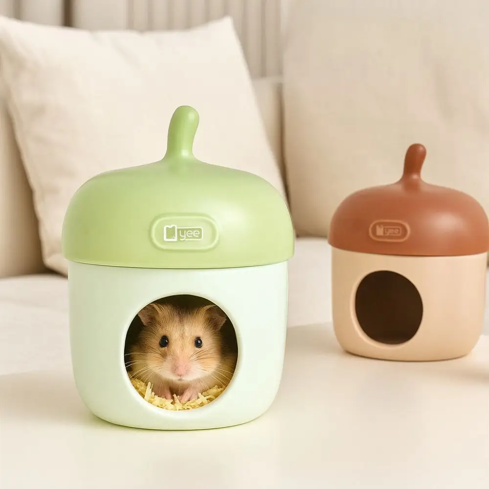 

Unique Acorn Hamster Ice Cage Cute Decorative Hamster Cooling Nest Cooling Hamster House for Dwarf Mouse Chipmunk