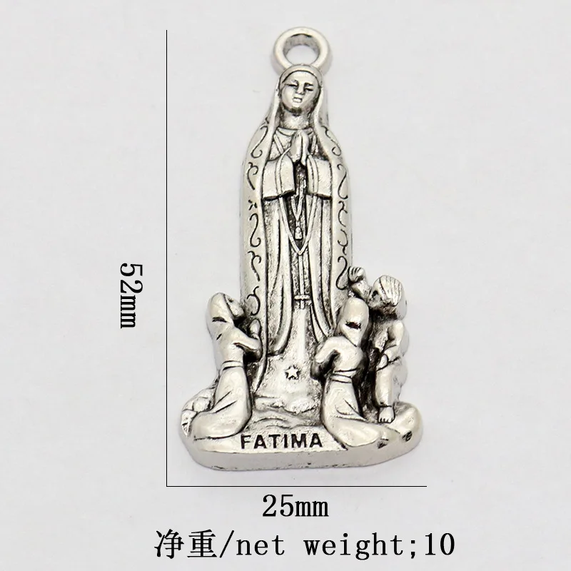 Catholic Christian Religious Icon Saint Fatima Virgin Jewelry Necklace Car Exquisite Key Chain Pendant Key Chain Wholesale