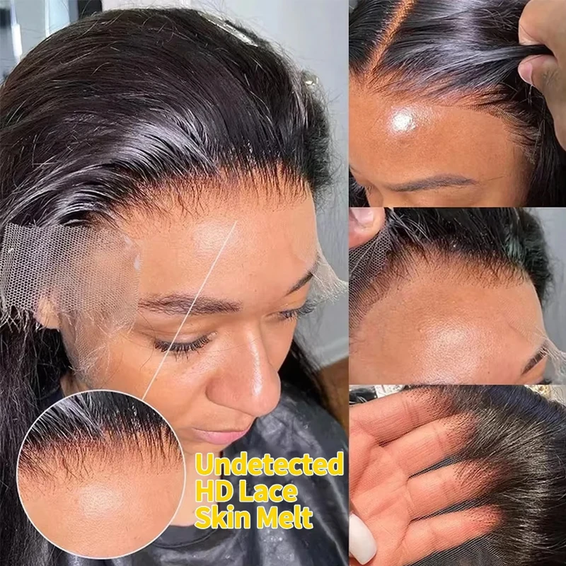 Unprocessed Raw 5x5 Real HD Lace Super Double Drawn Vietnamese Bone Straight Wig 5x5 HD Lace Closure Wig Human Hair 250% Density