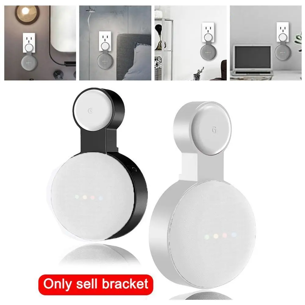 

Smart Home Bracket Outlet Wall Mount Holder Kitchen Bedroom Speaker Stand Voice Assistant for Google Home Mini/ Nest Mini