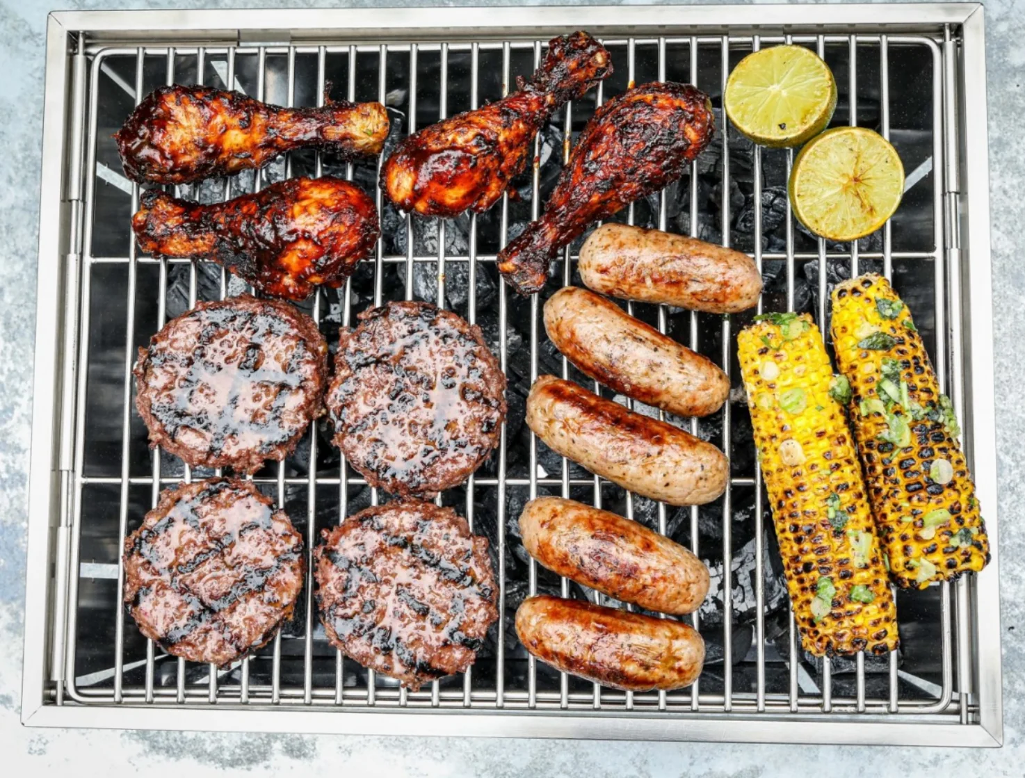 야외 304 스테인레스 스틸 올인원 그릴 휴대용 야외 스토브 IGT 테이블 스토브 접이식 바베큐 캠핑 스토브