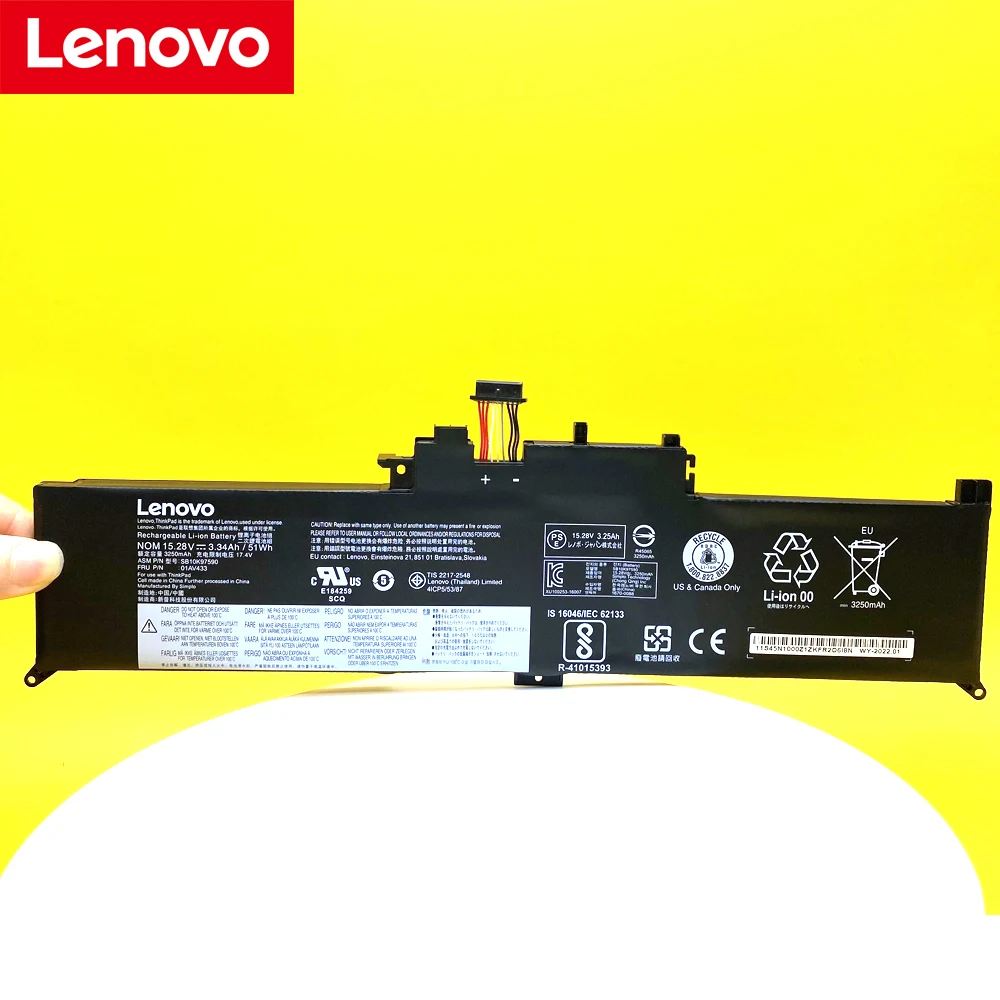 NEW Original Laptop Battery For Lenovo ThinkPad Yoga 260 370 X380 00HW026 SB10F46464 01AV432 01AV433 00HW027