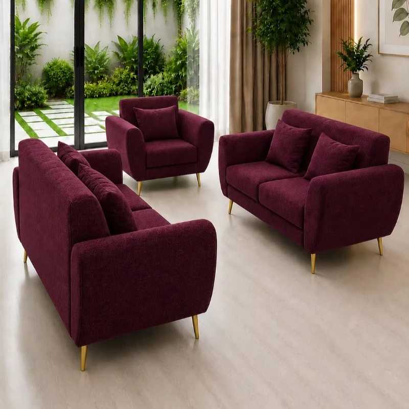 Simple style living room sofa living room apartment hotel wood frame