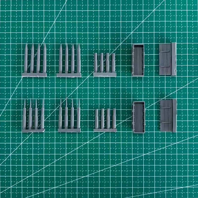 1/35 Scale Die-cast Resin Model Kit Russian Tank 100mm Ammo Set Scene Model Accessory Needs Self-assembly and Coloring
