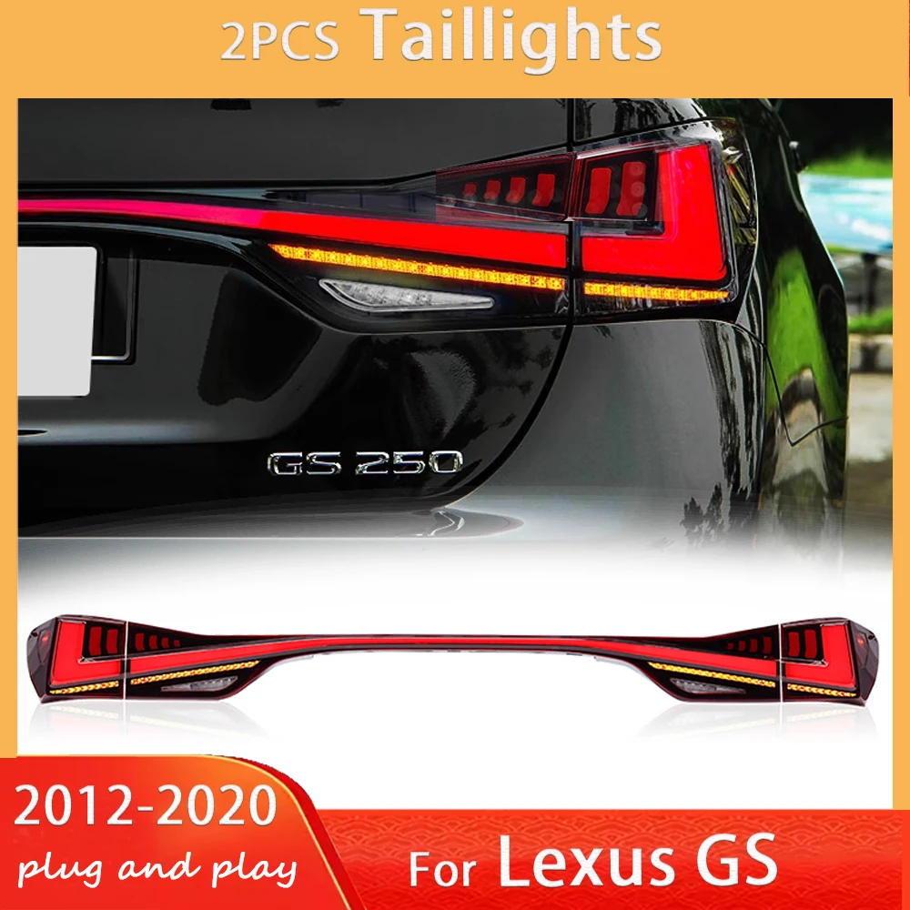 

Светодиодные задние фонари для Lexus GS250 GS350 GS200t GSF 2012 2013-2020, анимация запуска, последовательный указатель поворота, подтяжка сзади