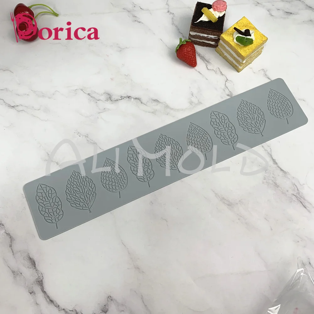 Hollow Leaf Shape Silicone Fondant Mold Sugarcraft Chocolate Mould Lace Mad for Pastry Baking Versatile Cake Decorating Tools