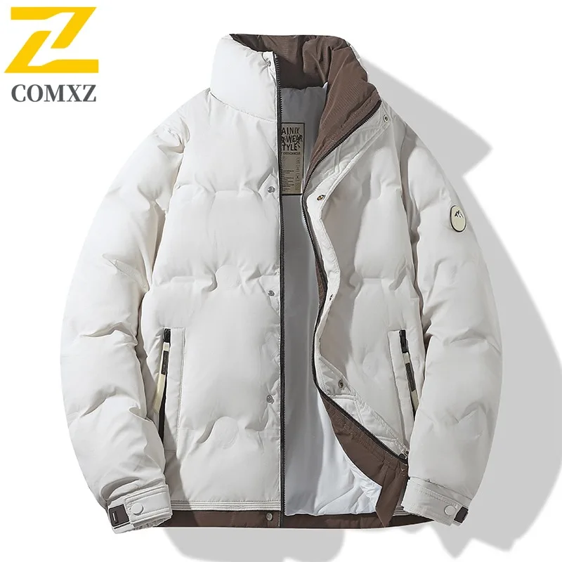 COMXZ Parker Coat Stylish Korean Lightweight Travel Puffer Jacket Skiing High-Quality Streetwear Winter Jacket Men's Clothing