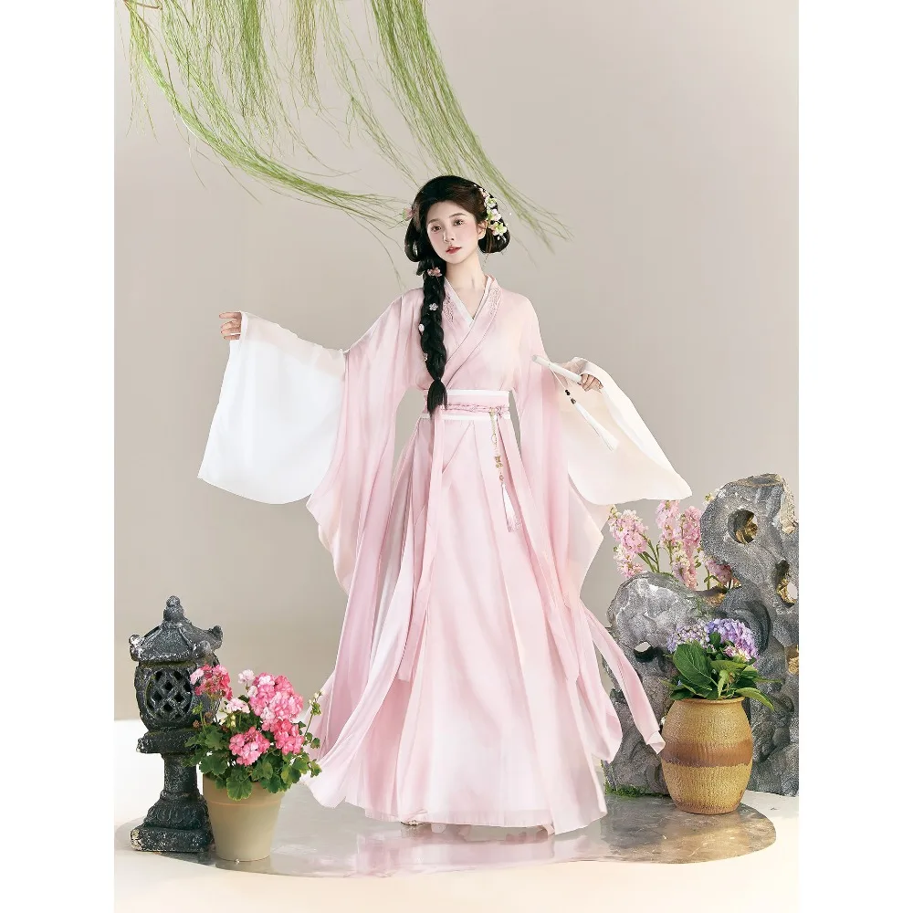 

New Hanfu Women Xianxia Style Girl Ancient Costume High Waist Wide Sleeve Ruqun